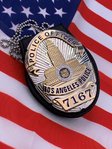Police Officer Los Angeles Police Department - LAPD Nr. 7167 + Badge Holder